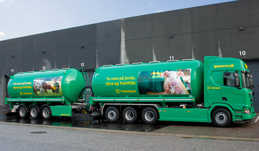 Børstad Transport – 35 m³ fodertankspåbyggnad och 32 m³ släpvagn